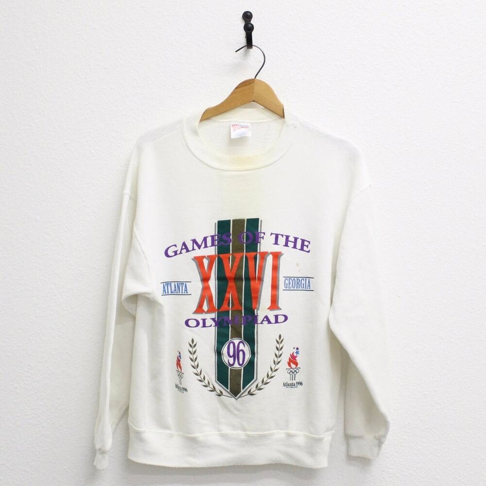 Vintage Atlanta Georgia USA 1996 Olympic Sweatshirt Large